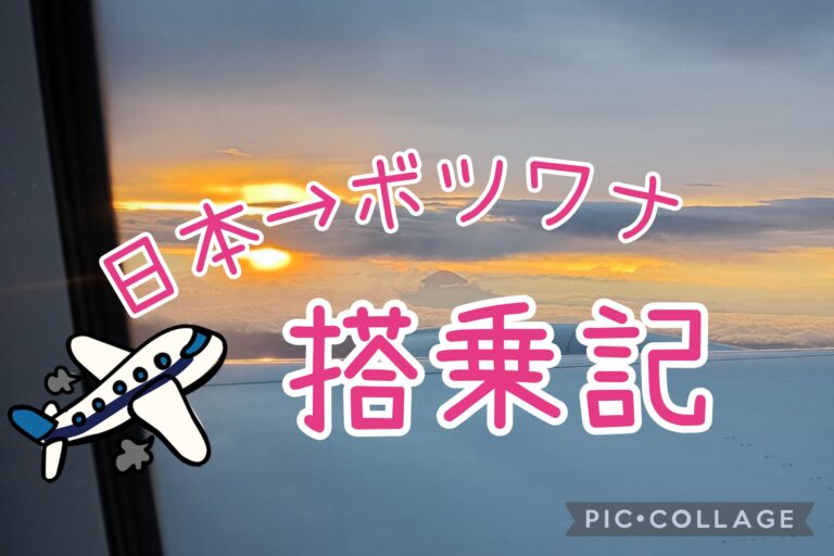 乗り継ぎ3回、ボツワナへの道