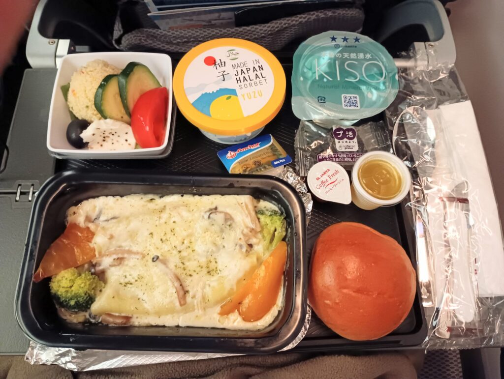 シンガポール航空機内食・ベジタリアンミール