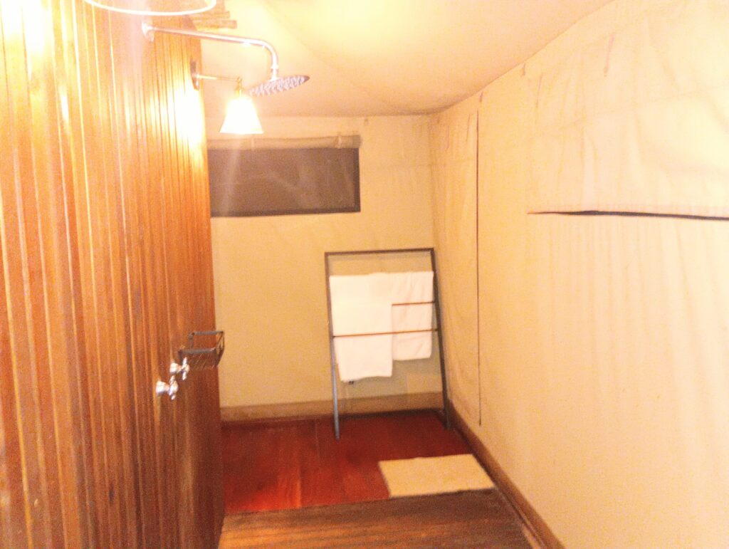 Saguni Safari Lodgeで宿泊したお部屋・シャワー