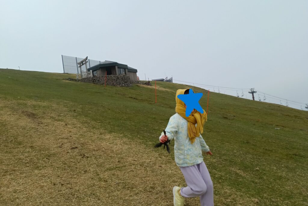 びわ湖バレイ　頂上から中腹まで下山