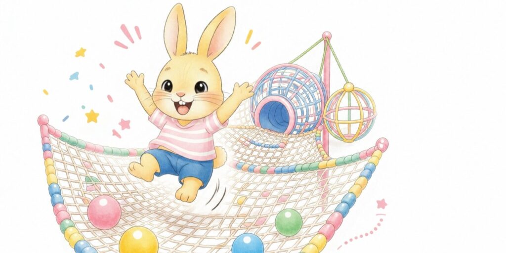 新潟の雨の日でも遊べる屋内遊び場のイメージイラスト